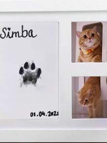 1套寵物爪印印台用於狗和貓記憶 - 黑色 - 查看 1