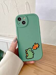 卡通恐龙手机壳 - 喷火恐龙，个性化硅胶手机壳，兼容 和 Galaxy 手机，包括兼容 13、兼容 11、兼容 15 Pro Max、Galaxy S24 Ultra、兼容 16、兼容 16 Pro Max、兼容 16 Pro、兼容 16 Plus - 彩色 - 查看 3
