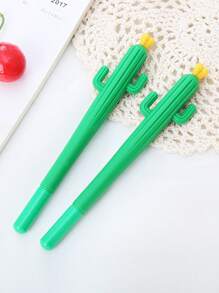 1pc Cactus Design Gel Pen, Creative Portable Gel Rollerball Pen For Student, Writing, Painting