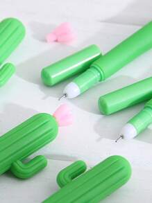 1pc Cactus Design Gel Pen, Creative Portable Gel Rollerball Pen For Student, Writing, Painting