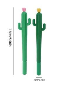 1pc Cactus Design Gel Pen, Creative Portable Gel Rollerball Pen For Student, Writing, Painting
