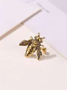 1pc Retro Personalized Bee Ear Cuff, Suitable For Daily Wear For Women - Bronze - View 3