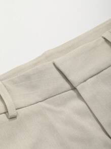 DAZY Women Suit Pants Nút Túi Dây kéo màu trơn - Màu Khaki - Xem 7
