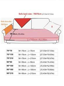 1入組字母刺繡沙發巾現代防滑滌綸沙發座墊四季皆宜 - 白色 - 查看 2