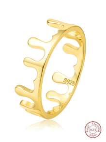 王冠設計銀戒指