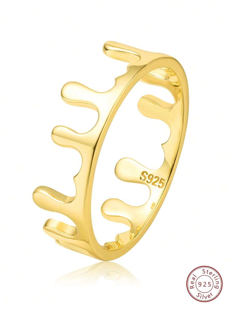 王冠設計銀戒指