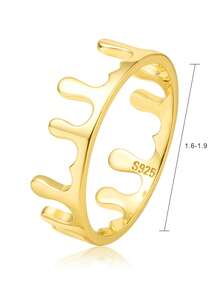 王冠設計銀戒指