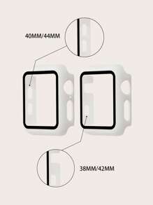Bảo vệ màn hình 2 trong 1 & Vỏ chống nước chống rơi Tương thích với Apple Watch - trắng - Xem 3