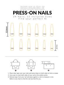 24入組長彎形法式白色閃粉假指甲，附1支指甲檔和1片膠帶壓縮假甲，美甲工具供應