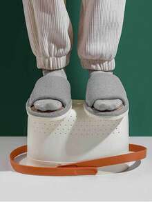 1pc Plastic Storage Basket For Washing Supplies - White - View 3