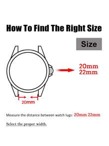 1 pièce Bracelet de montre intelligente à trou de beignet compatible avec Samsung 20mm 22mm