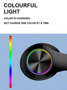 Audífonos Over-ear Con Luz Led De Respiración 7 Colores, Diseño Plegable, Ranura Para Tarjeta Microsd, Bajo Profundo, Usb C, Inalámbrico, Adecuado Para Teléfonos Móviles, Aprendizaje En Línea De Estudiantes, Regalo Asequible - Ver 4