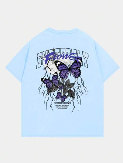 Goth Guys Butterfly Print Tee