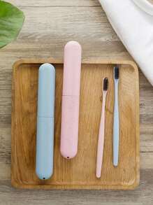 1 Gói Màu Xanh Di Động Hộp Bảo Quản Hộ Gia Đình Bằng Nhựa Hộp Bảo Quản Bàn Chải Đánh Răng Mini, Ngoài Trời - màu xanh lá - Xem 2