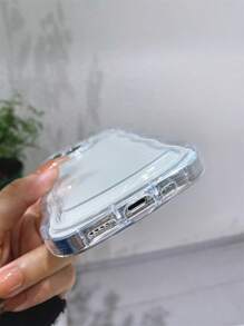 1入組波浪氣囊透明手機殼TPU防汗，防指紋，耐磨，不變色手機殼，與iPhone兼容 - 無色 - 查看 5