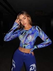 SHEIN ICON Áo thun nữ Tất cả trên in Giải trí - Nhiều màu - Xem 3