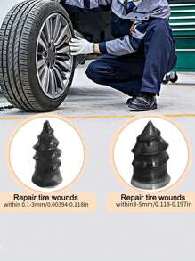 10pcs Car Tire Repair Screw - Black - View 4