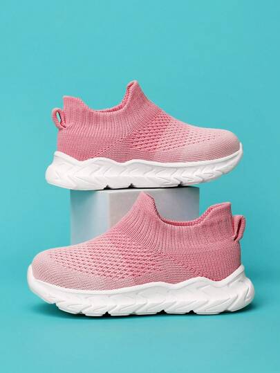 Girls Breathable Minimalist Low-top Running Shoes, Sporty Outdoor Sneakers