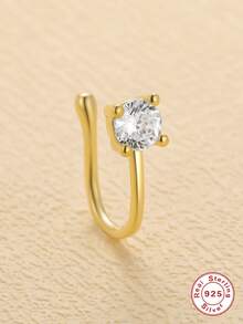 Vòng bít mũi trang trí bằng đá khối Zirconia - Vàng - Xem 3