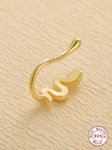 Cuff de nariz con diseño de serpiente plata - Amarillo Oro - Ver 4