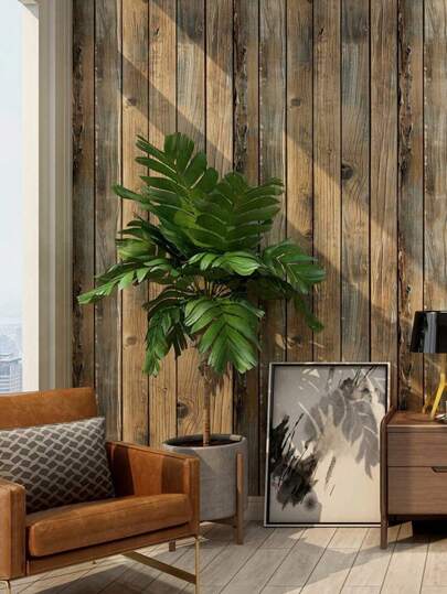 1pc PVC Wand Paper, Moderne Wood Grain Pattern Adhesive Roll Home, Renovation Stickers Peel Panels, Wallpapers, ation Items Refresh Your Festival Birthday Graduation view 3