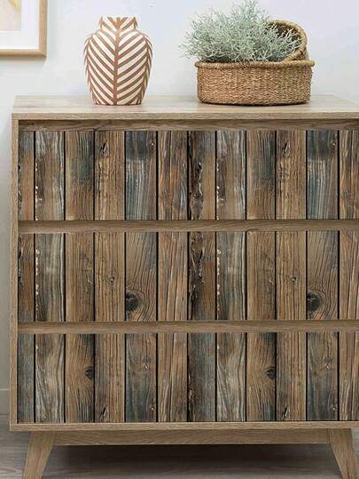 1pc PVC Wand Paper, Moderne Wood Grain Pattern Adhesive Roll Home, Renovation Stickers Peel Panels, Wallpapers, ation Items Refresh Your Festival Birthday Graduation view 5