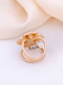 1 pieza Hebilla de bufanda con forma de flor para bufanda de mujer, accesorio de ropa - Blanco - Ver 2