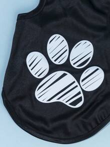 PETSIN 1pc Paw Print Pet Tank For Dog And Cat For Summer - Multicolor - View 6