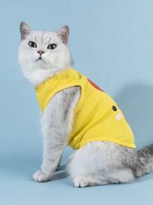 PETSIN 1入組卡通雞印花寵物背心適用於狗狗和貓適合夏天