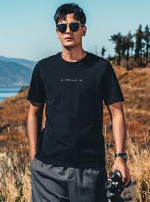 Camisetas y remeras para hombre Letras Casual - Negro - Ver 1