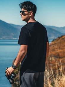 Camisetas y remeras para hombre Letras Casual - Negro - Ver 2