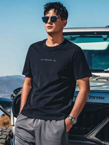 Camisetas y remeras para hombre Letras Casual - Negro - Ver 3