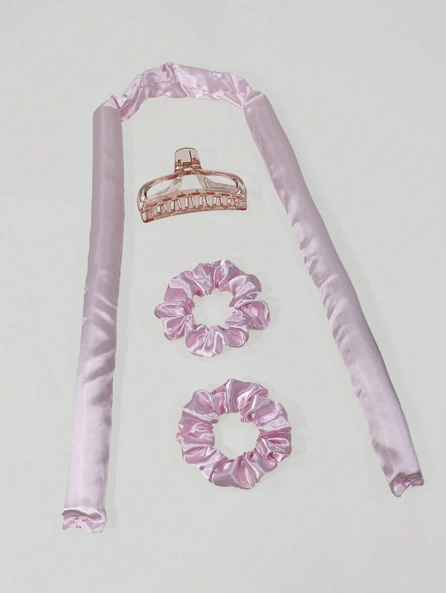 4 piezas Rulos Set herramienta - Rosa - Ver 1