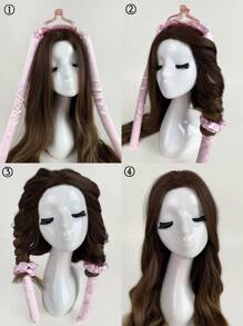 4 piezas Rulos Set herramienta - Rosa - Ver 6