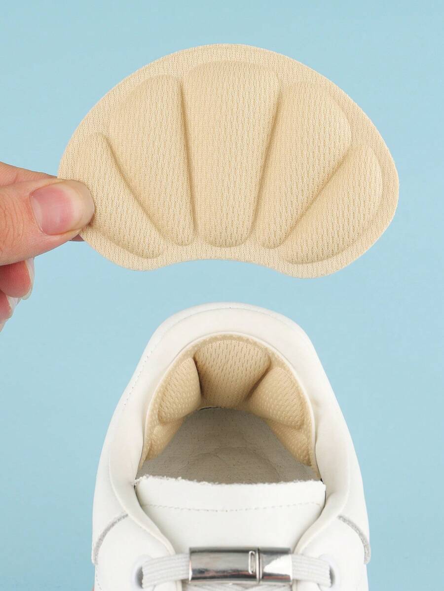 1pair Breathable Shoe Inserts, Stylish Shoe Inserts For Sneakers - Beige - View 1
