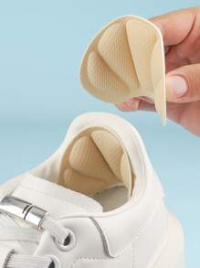 1pair Breathable Shoe Inserts, Stylish Shoe Inserts For Sneakers - Beige - View 2