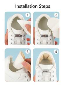 1pair Breathable Shoe Inserts, Stylish Shoe Inserts For Sneakers - Beige - View 3