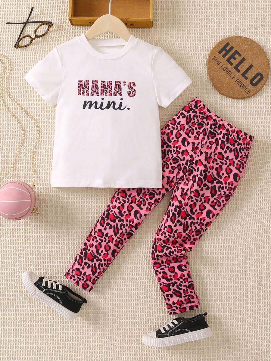 Bộ thời trang bé gái In hoa Báo Lá thư Giải trí - Nhiều màu - Xem 1