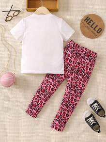 Bộ thời trang bé gái In hoa Báo Lá thư Giải trí - Nhiều màu - Xem 2