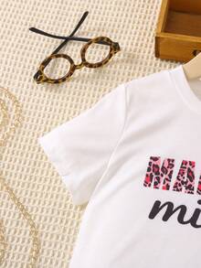 Bộ thời trang bé gái In hoa Báo Lá thư Giải trí - Nhiều màu - Xem 3