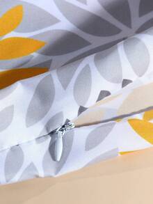 1入組無填充物花卉圖案靠墊套現代布藝裝飾抱枕套適用於客廳家居裝飾 - 黃色 - 查看 4