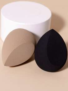 2 件装干湿化妆海绵套装，不含乳胶的柔软化妆混合海绵，适合所有皮肤类型，日常和旅行必备 - 彩色 - 查看 2
