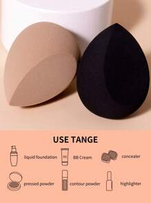 2 件装干湿化妆海绵套装，不含乳胶的柔软化妆混合海绵，适合所有皮肤类型，日常和旅行必备 - 彩色 - 查看 7