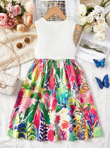 SHEIN Đầm Gái Hoa Boho - Nhiều màu - Xem 2