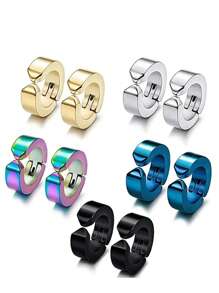 男士極簡耳夾,適用於首飾類禮品和派對 - 銀色 - 查看 1