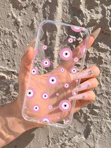 1 Stück buntes, bedrucktes Augen-Muster Soft-Silikon Handyhülle kompatibel mit iPhone/kompatibel mit Samsung, internationale Version, nicht die Inlandsversion - Verschiedenfarbig - Übersicht 2