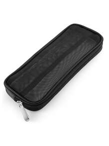 1 Peça Bolsa de Armazenamento de Pincéis de Maquiagem de Tela Lisa, Organizador de Maquiagem de Fibra Moderna e Portátil para Viagem, para Praia de Feriados, Coleção de Banheiro, Coleção de Quarto, Grande Capacidade