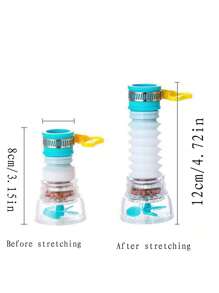 1pc PVC Faucet Extender, Modernist Color Block Faucet Extension For Kitchen - Green - View 2