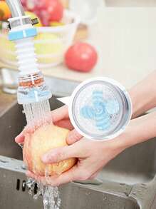 1pc PVC Faucet Extender, Modernist Color Block Faucet Extension For Kitchen - Green - View 3