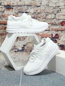 女士透氣低幫前綁帶運動戶外織物跑步鞋